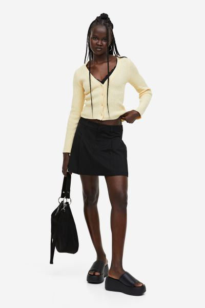 Rib-knit Cardigan - Cream - Ladies | H&M US | H&M (US + CA)