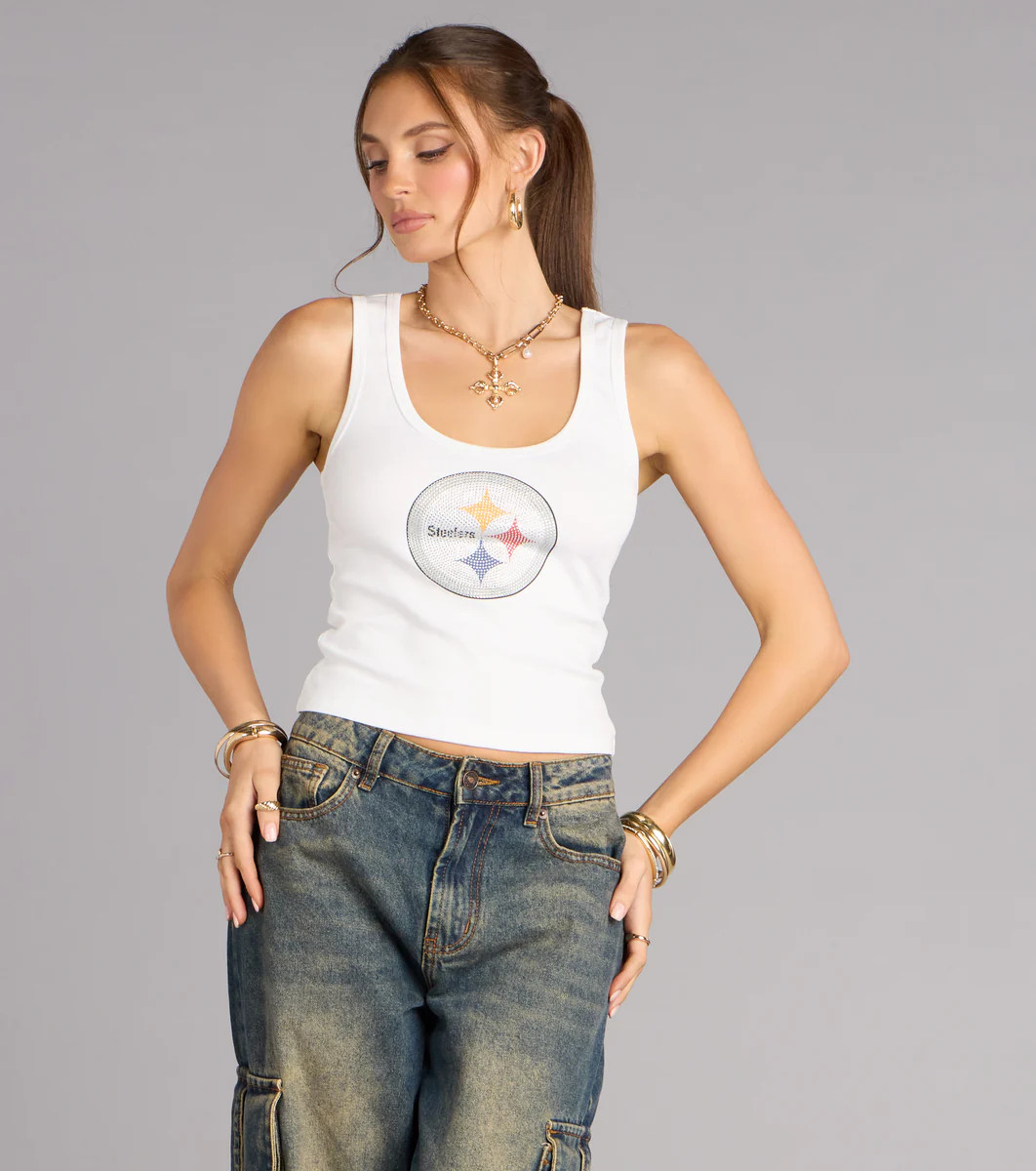 Ultra Game NFL Pittsburgh Steelers Rhinestone Tank Top | Windsor Stores