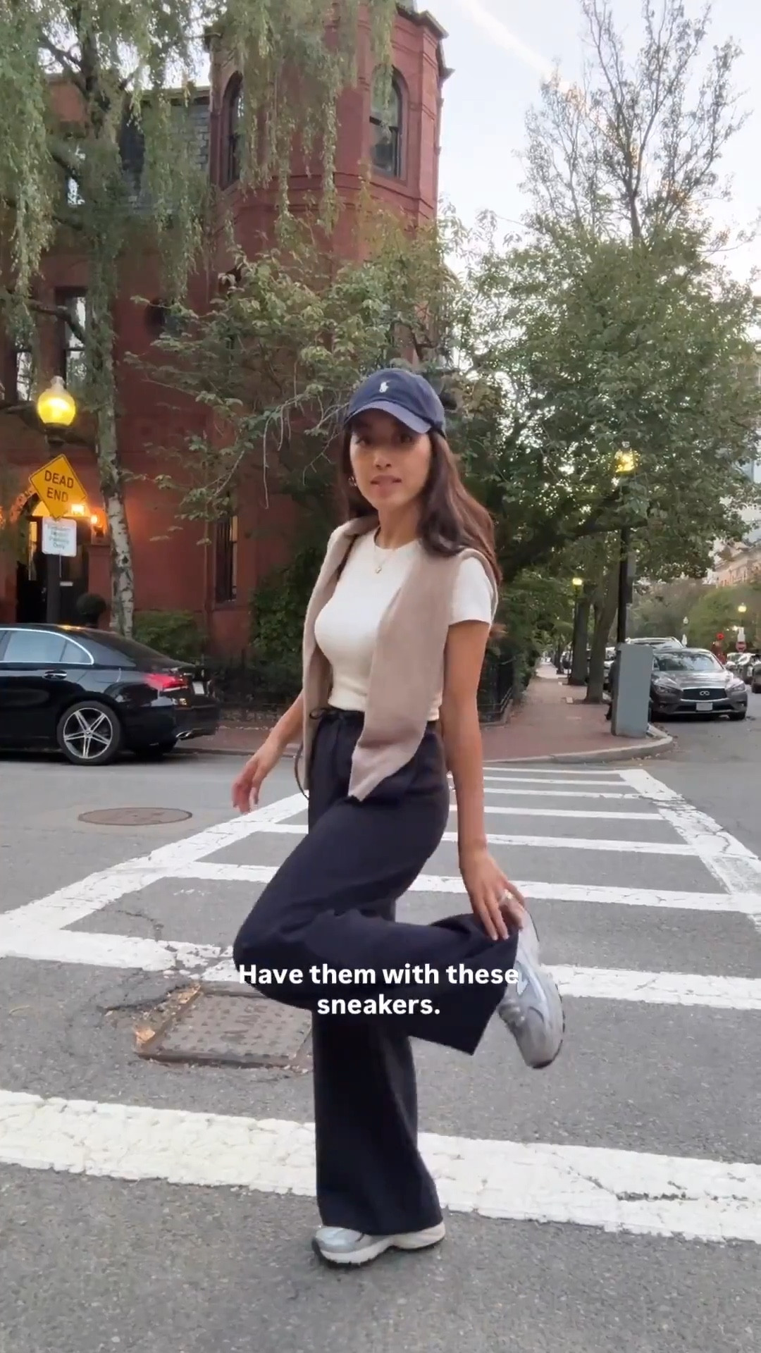 The best pants in short are finally back in stock! (Ships in 1-2 weeks) and in a new color 

• lodge trousers XXs short. These are the best, so comfy and drapey and can go from work to weekend to travel. To wear With sneakers I pull the waist up higher and sometimes add a heel lift insert 

I also linked their straight sweatpants that have a totally different material, but the cut and fit is similar, and are fully stocked in short length and work very well on Petites. The sweatpants are a cotton fleece fabric with soft cozy lining, and thus are more casual than the lodge pants (which are more elevated and can be worn to work).

• aritzia ribbed tee Xs , fitted so i size up

• quince shrunken fit petite friendly cashmere sweater Xs 

• new balance 530 sneakers. Big kids size 4 = adults size 5.5/6

• Madewell suede bag , polo hat 

Mom outfits , errands , easy school drop off looks , petite weekend casual with sneakers , airport travel style

#LTKStyleTip #LTKPetite #LTKTravel