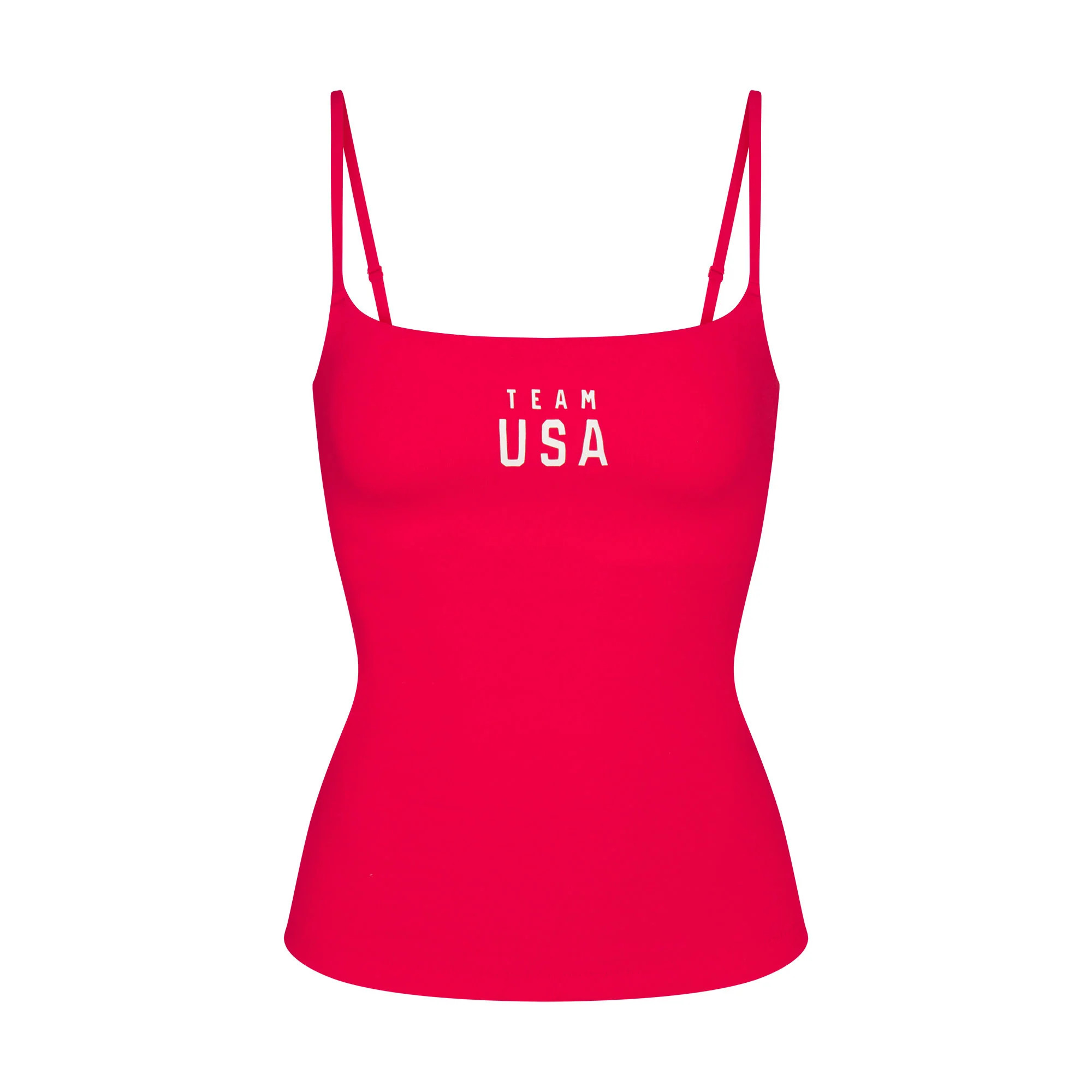 SKIMS FOR TEAM USA COTTON JERSEY PARALYMPIC CAMI | RED | SKIMS | SKIMS (US)