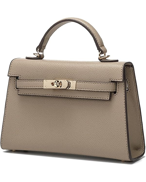 Womens Mini Leather Satchel Bags 9 * 2.5 * 5.5in Shoulder Purses Top Handle Handbags Ladies Desig... | Amazon (US)