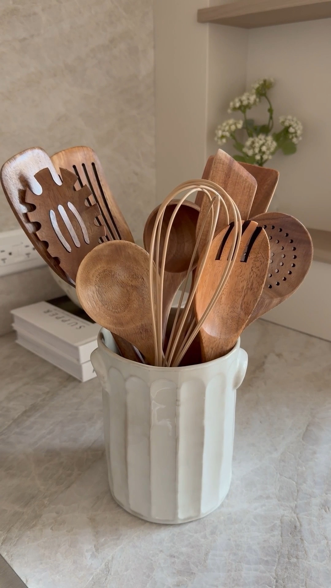 Pretty kitchen utensil crock on sale now! Also live these Amazon teak utensils! 

#LTKSaleAlert #LTKHome