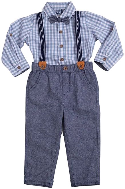 Toddler Boy Little Lad Shirt, Pants, Bowtie & Suspenders Set | Kohl's