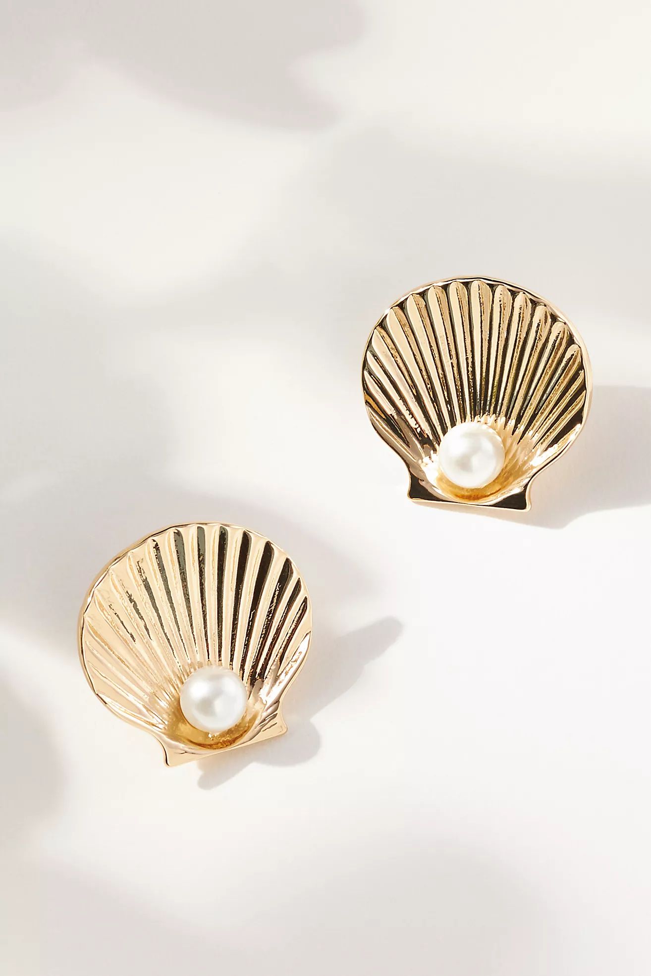Pearl Shell Post Earrings | Anthropologie (US)