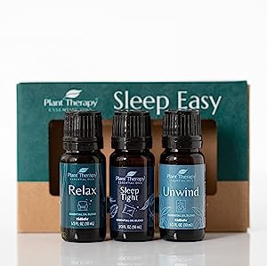 Plant Therapy Sleep Easy Essential Oil Blend Set 10 mL (1/3 oz) Each of Relax, Sleep Tight & Unwi... | Amazon (US)