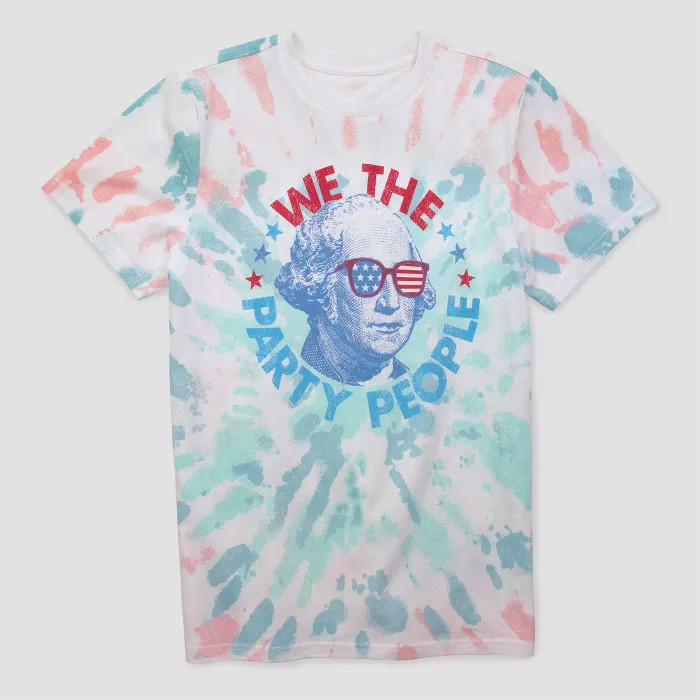 Men's 'Party People' Tie-Dye Short Sleeve Graphic T-Shirt - White | Target