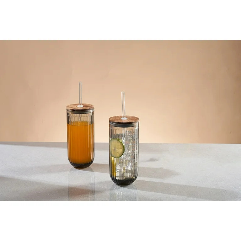Better Homes & Gardens Rib Smoke Glass Sipper | Walmart (US)
