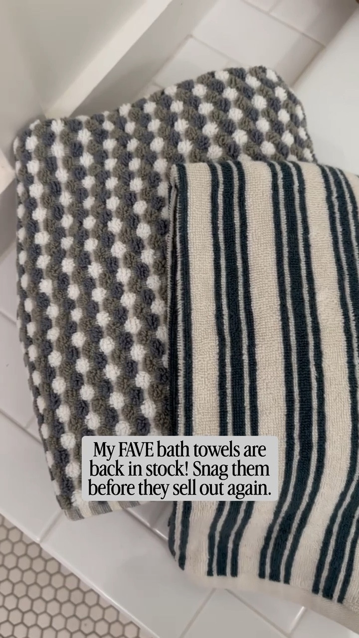 My favorite modern bathroom towels are back in stock! Even my husband loves them. I own the moss and dusk color.  The hand towels are from @Target and shown is the parchment & cove color.  

#LTKHome