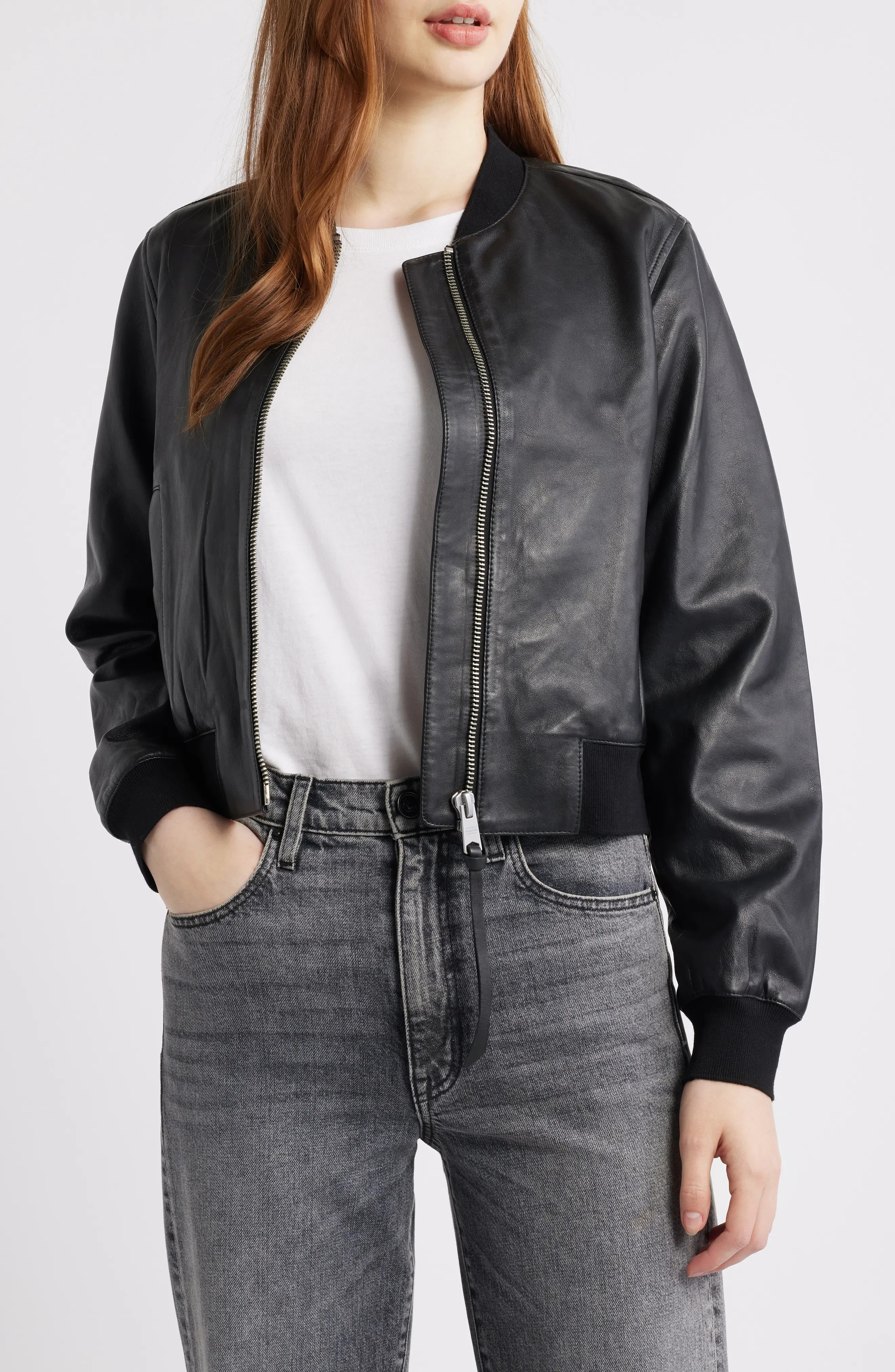 Orten Leather Bomber Jacket (Women) | Nordstrom | Nordstrom