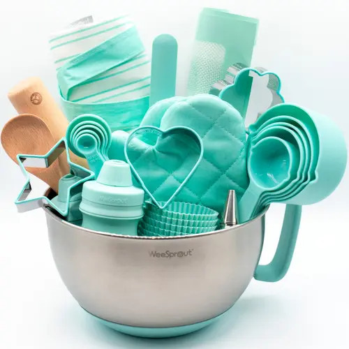 WeeSprout Little Chef Kids Baking Set, 38 Pieces in Mint at Nordstrom | Nordstrom