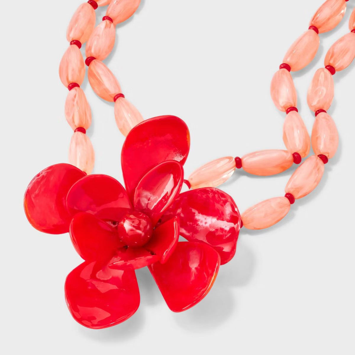 Orange Flower Beaded Multi-Strand Necklace - A New Day™ Orange | Target