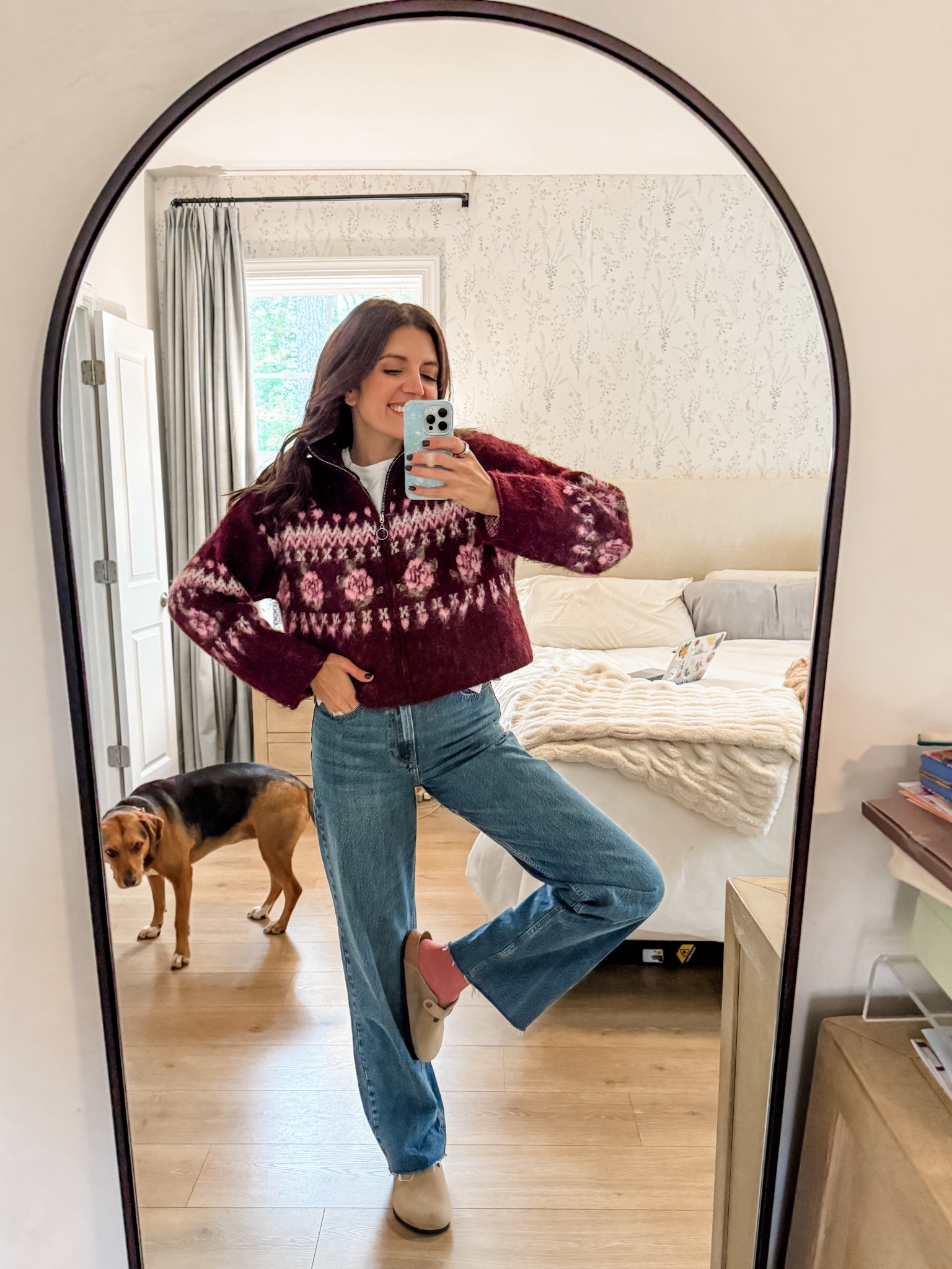 Today’s outfit! Just bought this new target sweater! It is SO cute in person! In a size small. Jeans are Abercrombie in a size 26 long. I’m 5’7” 

#LTKTall #LTKOver40 #LTKSaleAlert