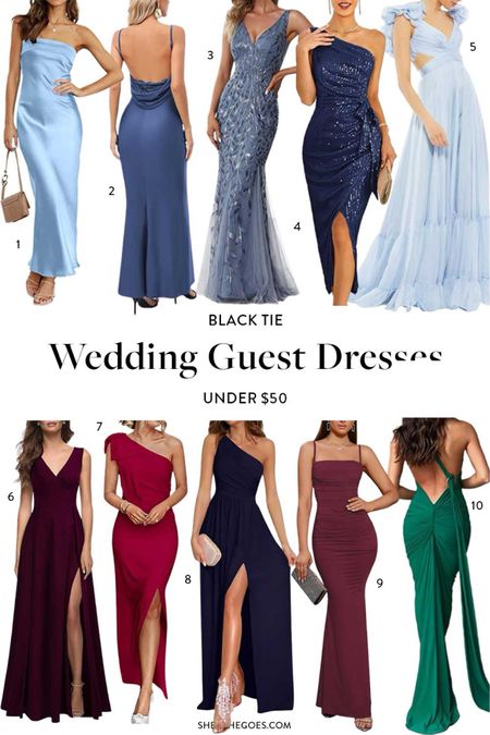 Affordable black tie wedding guest dress - formal wedding outfit ideas under $50 

#LTKWedding #LTKParties #LTKFindsUnder100
