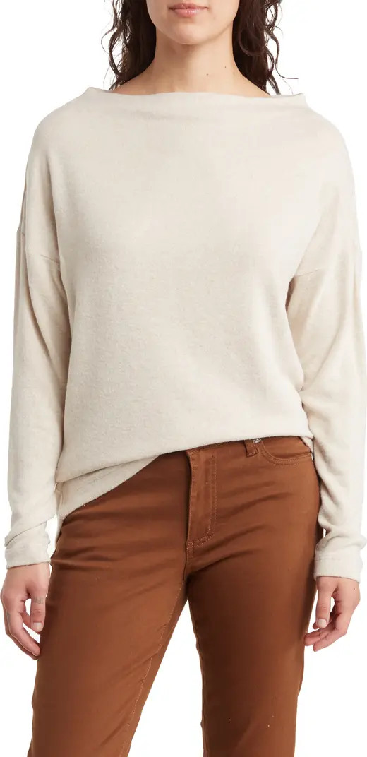 Brushed Knit Boat Neck Top | Nordstrom Rack
