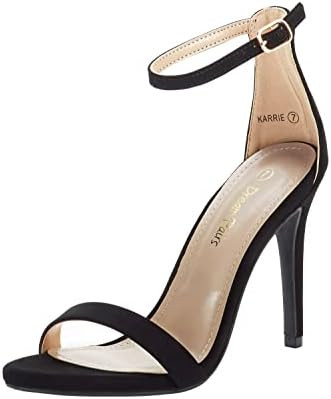 DREAM PAIRS Women's High Heels Flower Ankle Strap Stilettos Round Open Toe Dressy Sexy Sandals | Amazon (US)