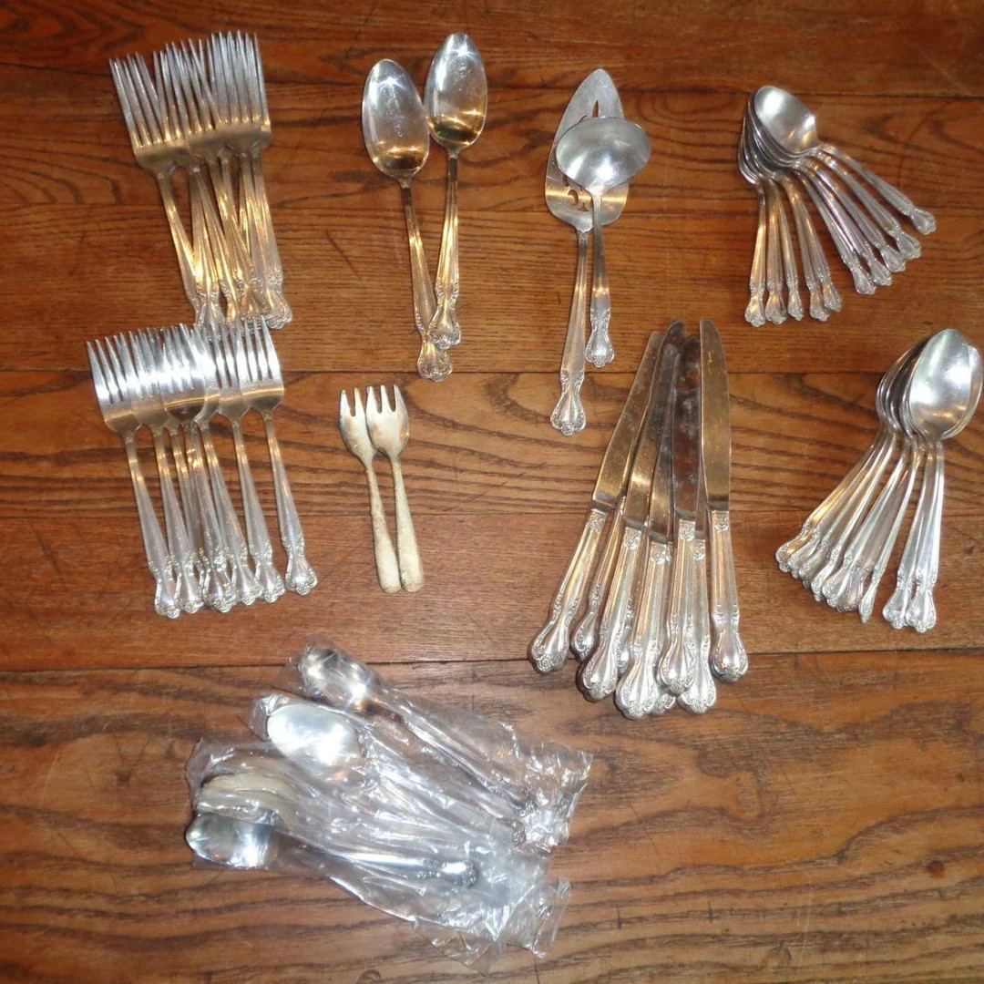 Vintage Rogers & Bros Silver Plated Flatware Set, 60 Piece | Etsy (US)