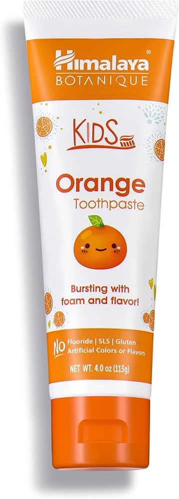 Himalaya Botanique Kids Toothpaste, Herbal, Orange Flavor, Fights Plaque, Fluoride-Free, Gentle, ... | Amazon (US)