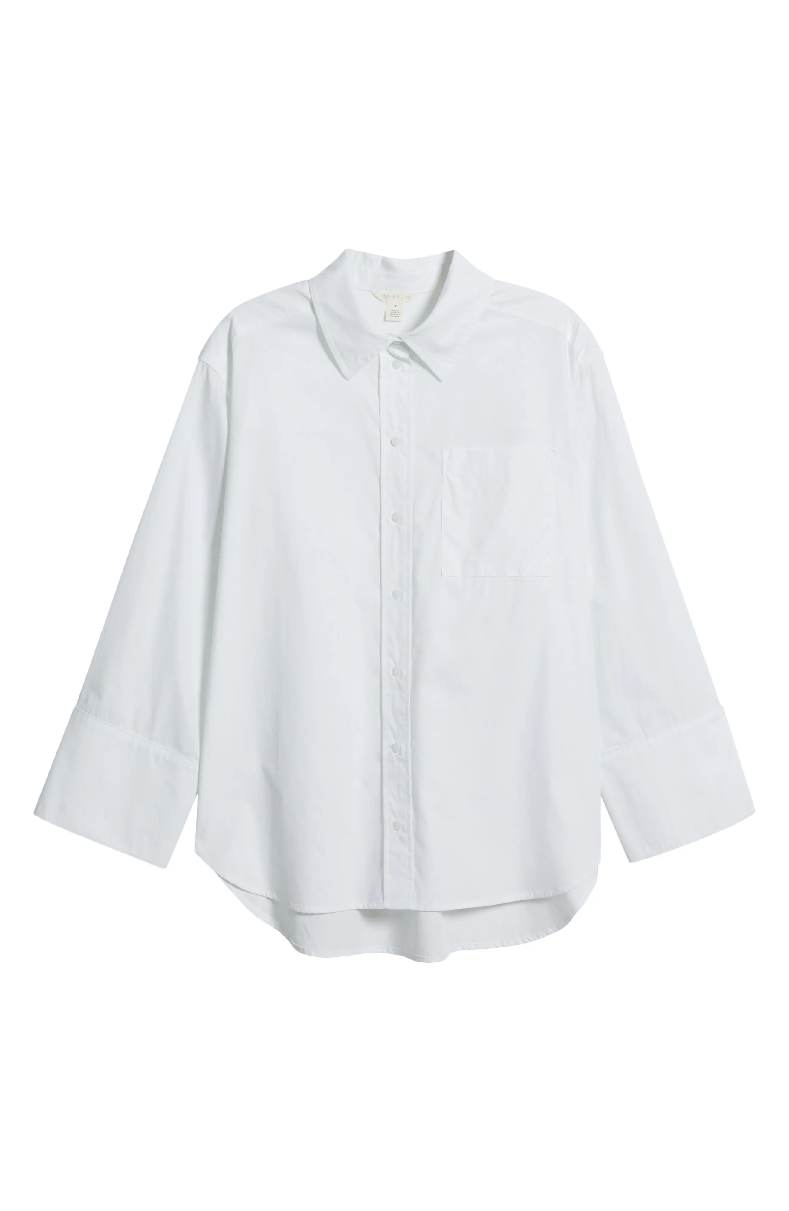 Cotton Poplin Button-Up Shirt | Nordstrom