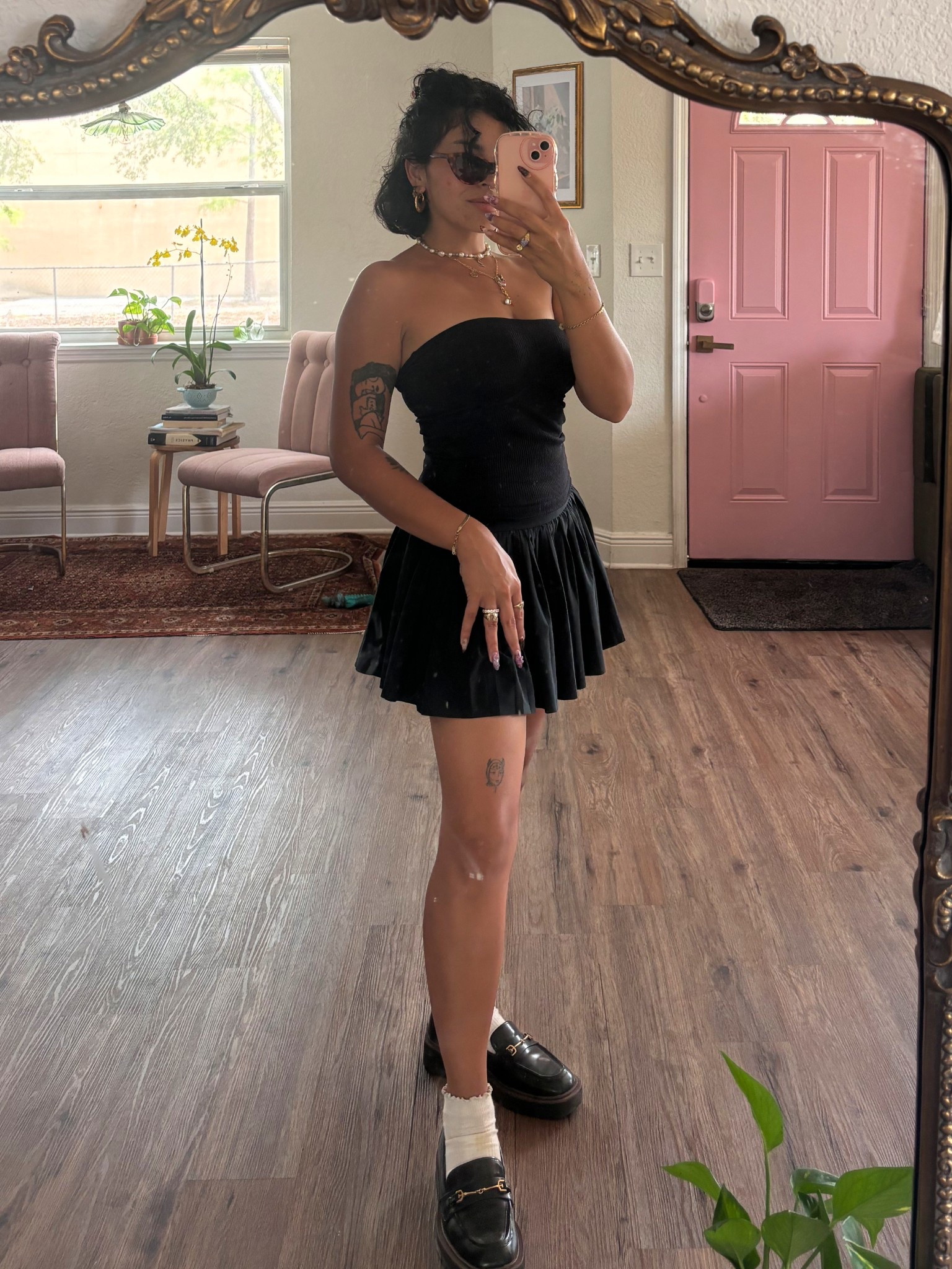 Instant easy, comfy & flattering black “dress” using a tube top & tennis skirt with built in shorts & pockets🖤

#LTKActive #LTKxMadewell #LTKStyleTip