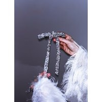 Sparkle Rhinestone Hair Bow Silver Bridal Clip | Etsy (US)