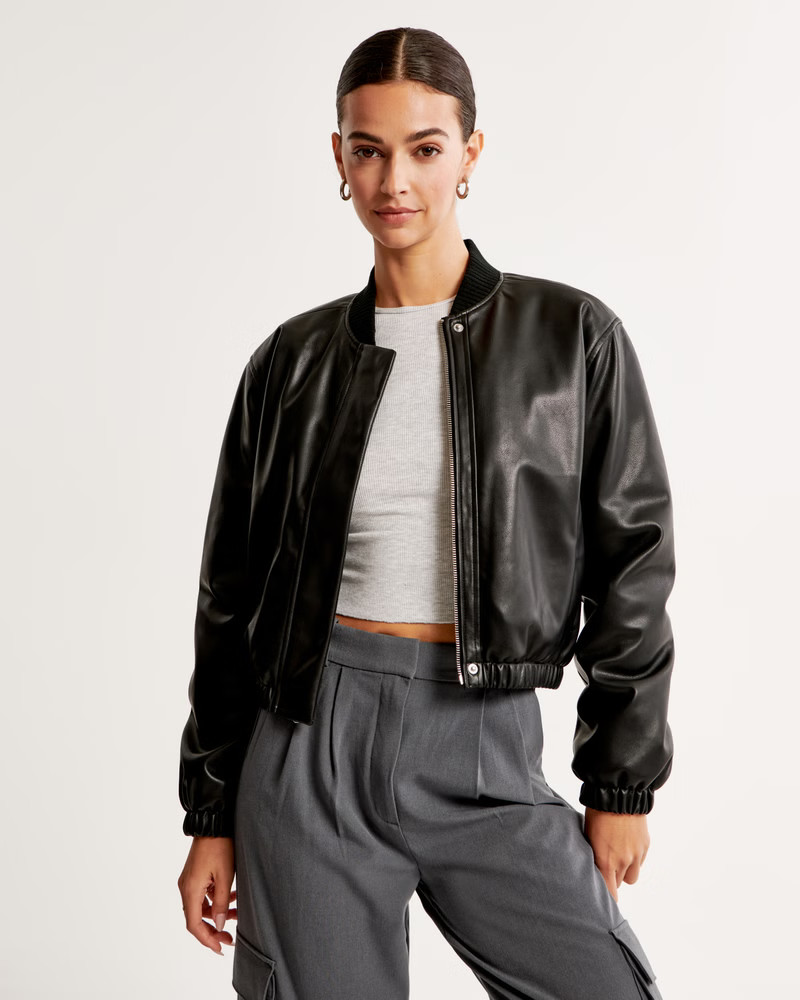 Shrunken Bomber Jacket | Abercrombie & Fitch (US)