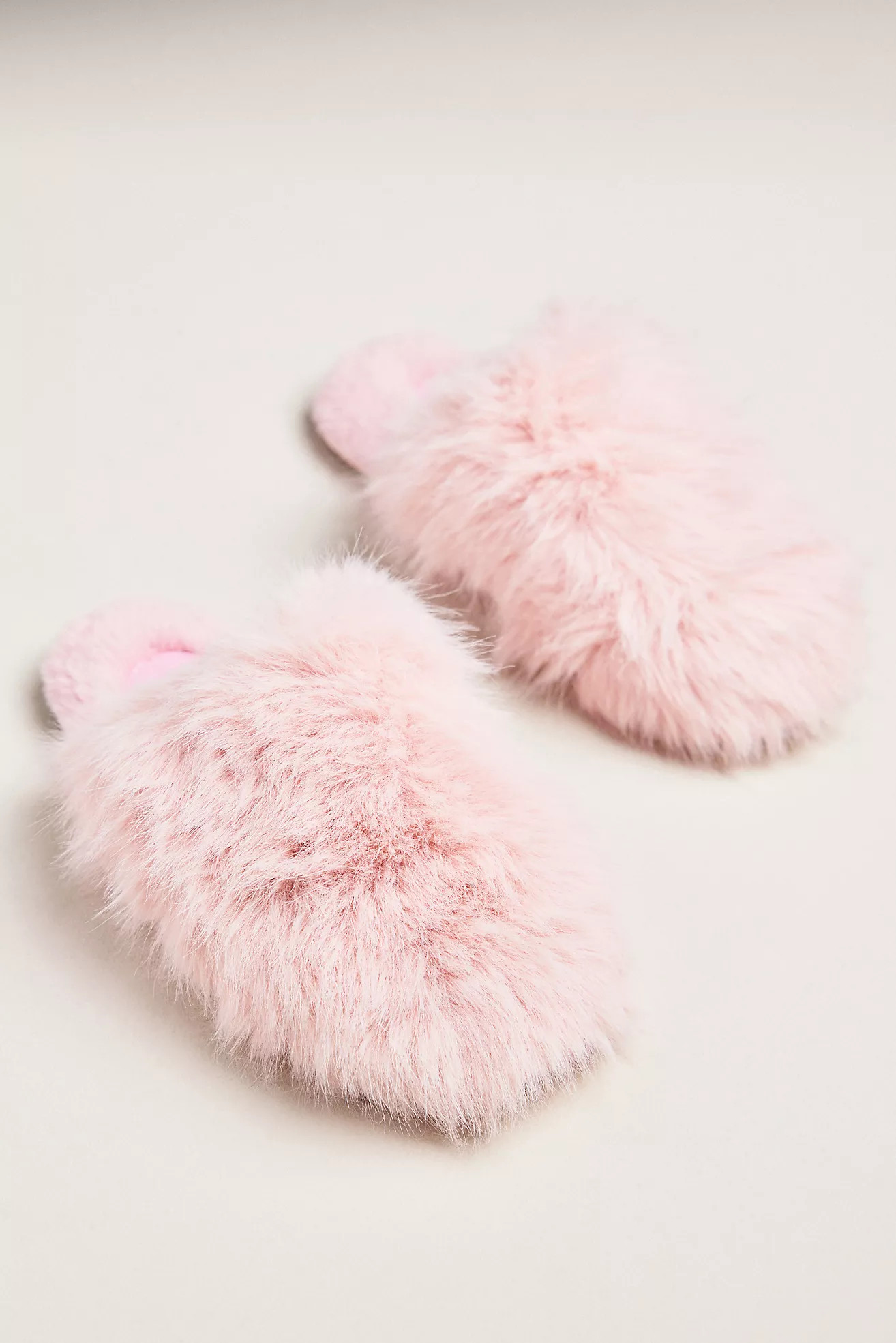Maeve Fuzzy Faux Fur Slippers | Anthropologie (US)