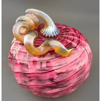 Large Hand Blown Glass Pumpkin in Ruby Red, Pink, & Silver Yellow Purple | Etsy (US)