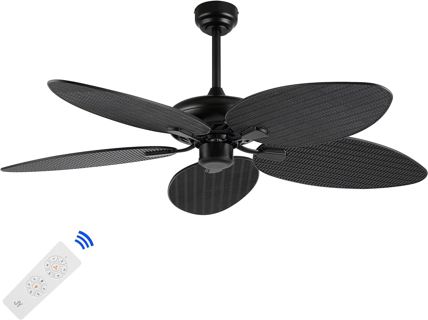 JONATHAN Y JYL9719A Raffles 52" Mobile-App/Remote-Controlled, 6-Speed Palm Blade Ceiling Fan, Boh... | Amazon (US)