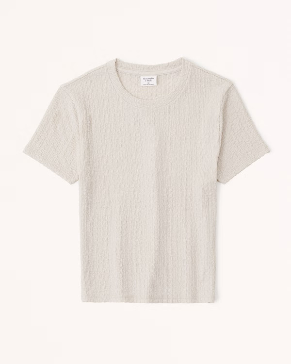 Textured Baby Tee | Abercrombie & Fitch (US)