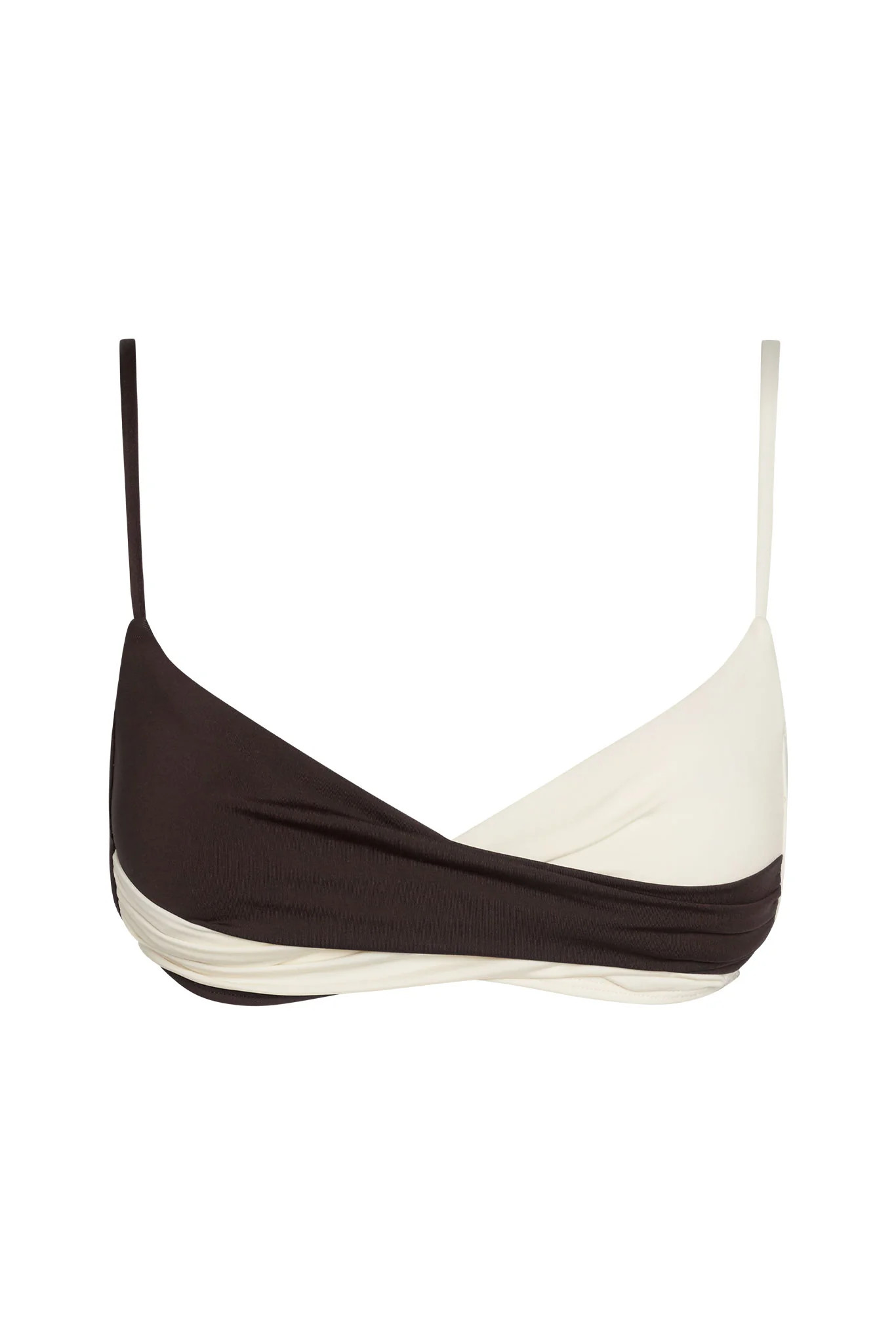 Bordeaux Top - Espresso/Ivory | Monday Swimwear