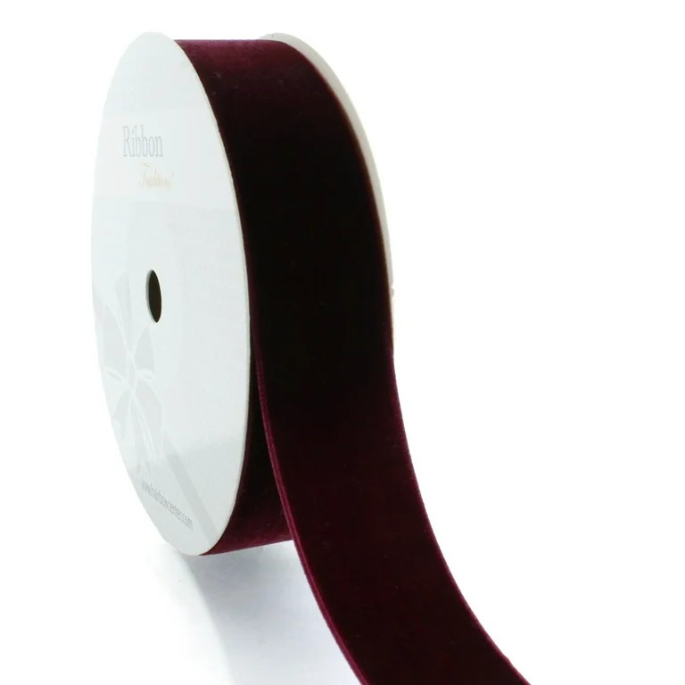 HBC 1" Velvet Ribbon 277 Burgundy - 5 Yards | Walmart (US)