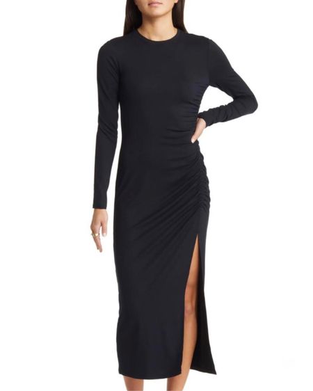 Black dress
High slit dress
Dress


#LTKunder100 #LTKFind #LTKstyletip