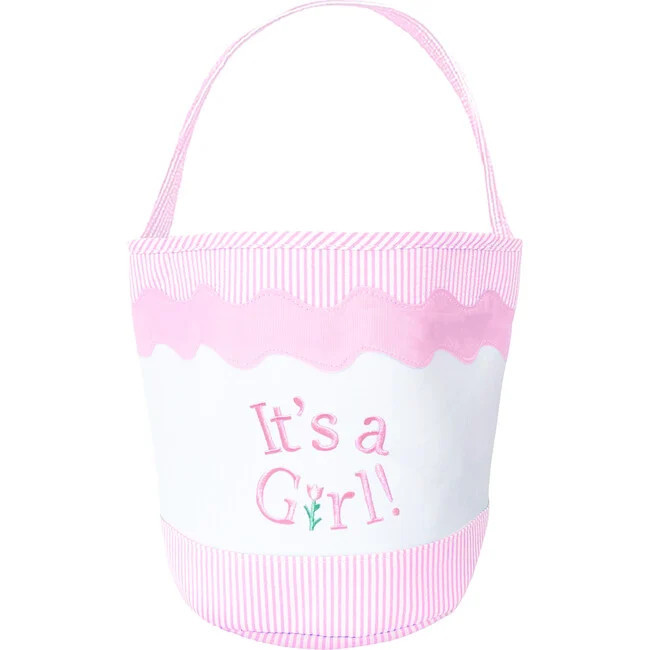 Bits & Bows | It's a Girl Gift Tote, Pink | Maisonette | Maisonette