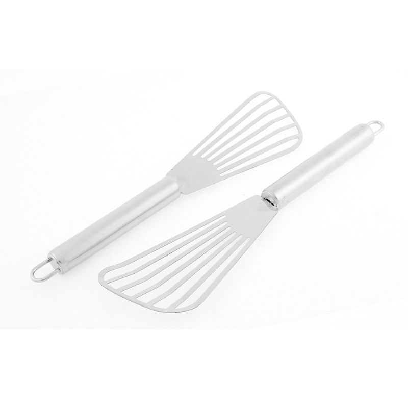 Unique Bargains Kitchen Stainless Steel Fish Slotted Pancake Spatulas and Turners Silver Tone 2 P... | Target