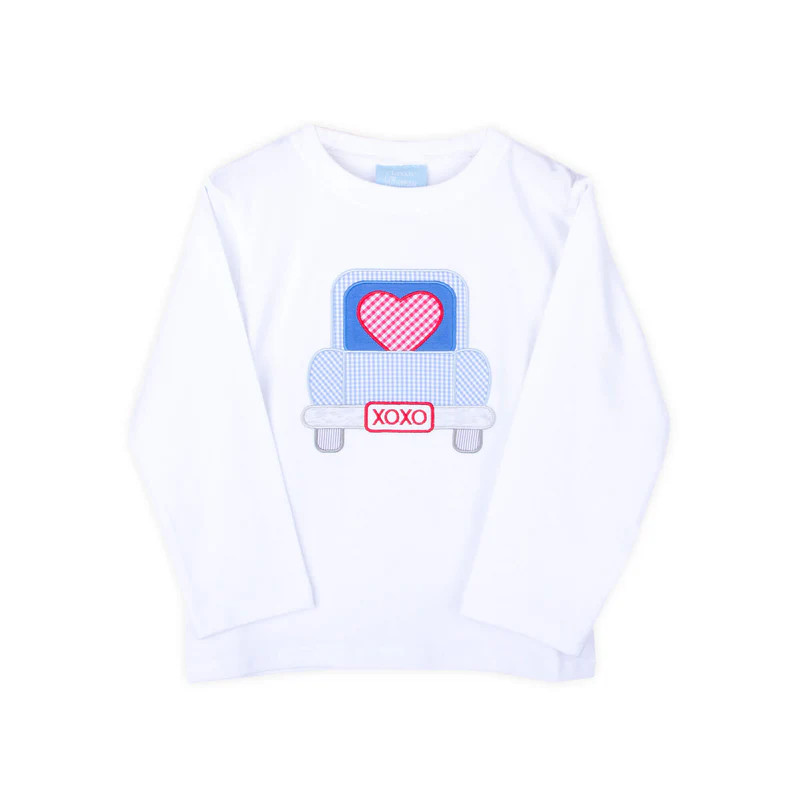 Heart Truck White Long Sleeve Shirt | Classic Whimsy