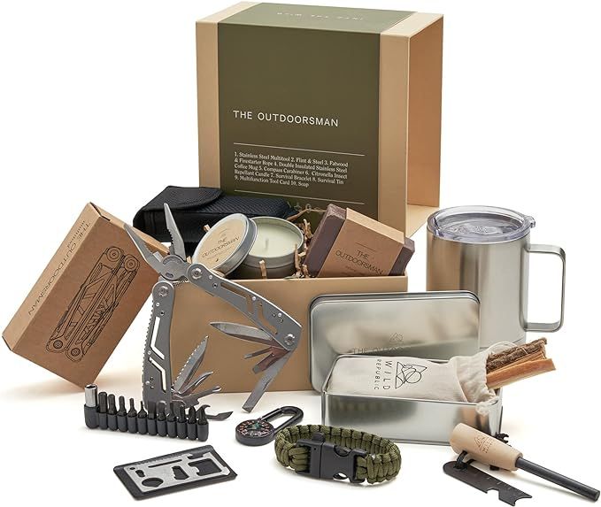 The Outdoorsman Gift Box | Camping Gifts for Men | Gift Box for Men | Gift Box for Man | Outdoor ... | Amazon (US)