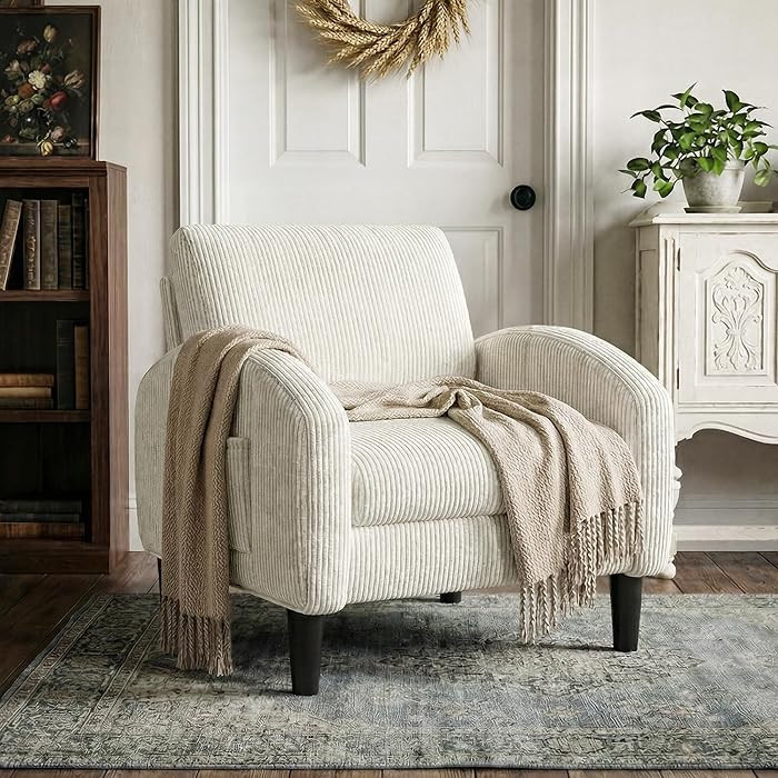 Homkdom Accent Chair for Living Room,Comfy Reading Chair for Bedroom,Mid Century Modern Chair wit... | Amazon (US)