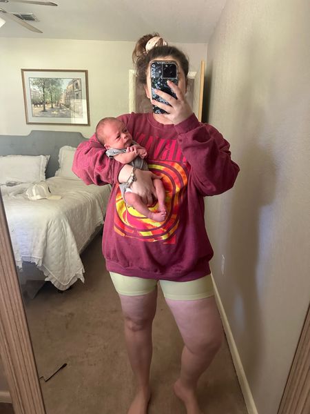 Maternity leave and postpartum outfit of the day
Charlie is in his premie onesie from Walmart 

#LTKFindsUnder50 #LTKBaby #LTKFindsUnder100