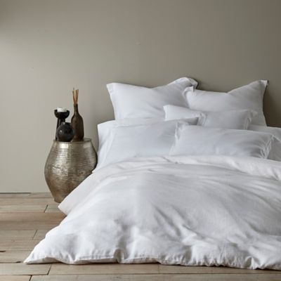 Levtex Home Washed Linen Twin Duvet Cover in White | Bed Bath & Beyond
