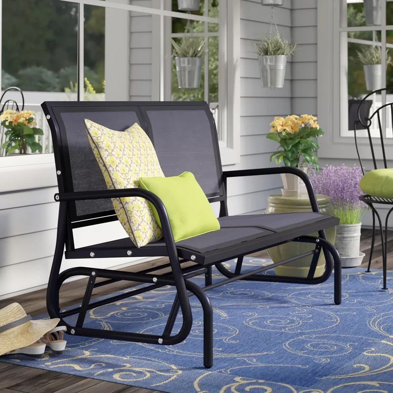 Veronica 48" Outdoor Patio Swing Glider Bench | Wayfair North America