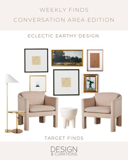 Weekly Finds: Conversation area and gallery wall edition. Target finds curated with eclectic earthy design style.  

#LTKunder100 #LTKhome