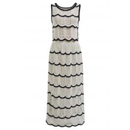 Wavy Full Crochet Tank Top and Skirt Set | Chicwish