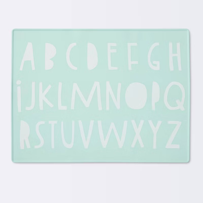 Silicone Place Mat with Decal - Cloud Island™ Green Alphabet | Target