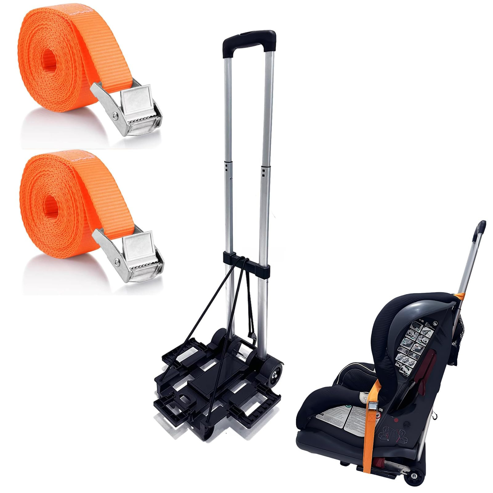 Car Seat Travel Cart for Airport - Carseat Roller for Traveling. Extendable Base Plate, Foldable,... | Amazon (US)