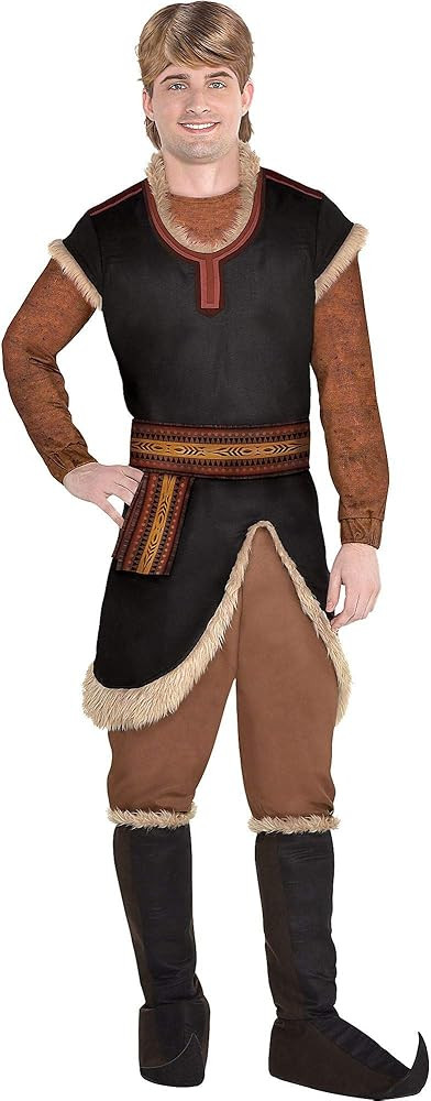 Party City Kristoff Halloween Costume for Adults, Frozen 2, Includes Jumpsuit, Belt, and Boot Cov... | Amazon (US)