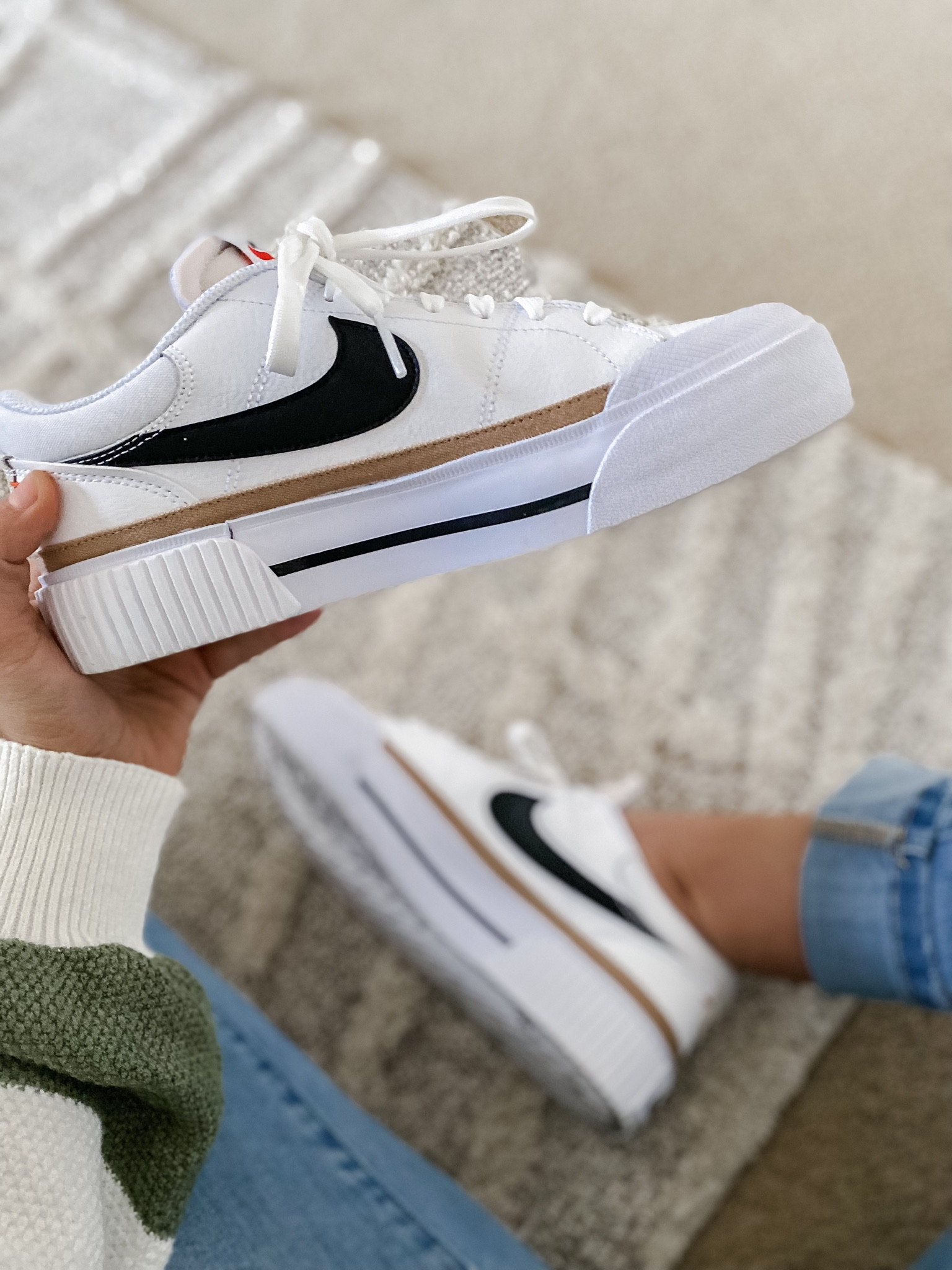 These platform Nike sneakers may be my favorite shoe to date. Mom comfort plus trendy all in one 👏🏼

I’m wearing size 8.5 (TTS)

#LTKfindsunder100 #LTKstyletip #LTKshoecrush