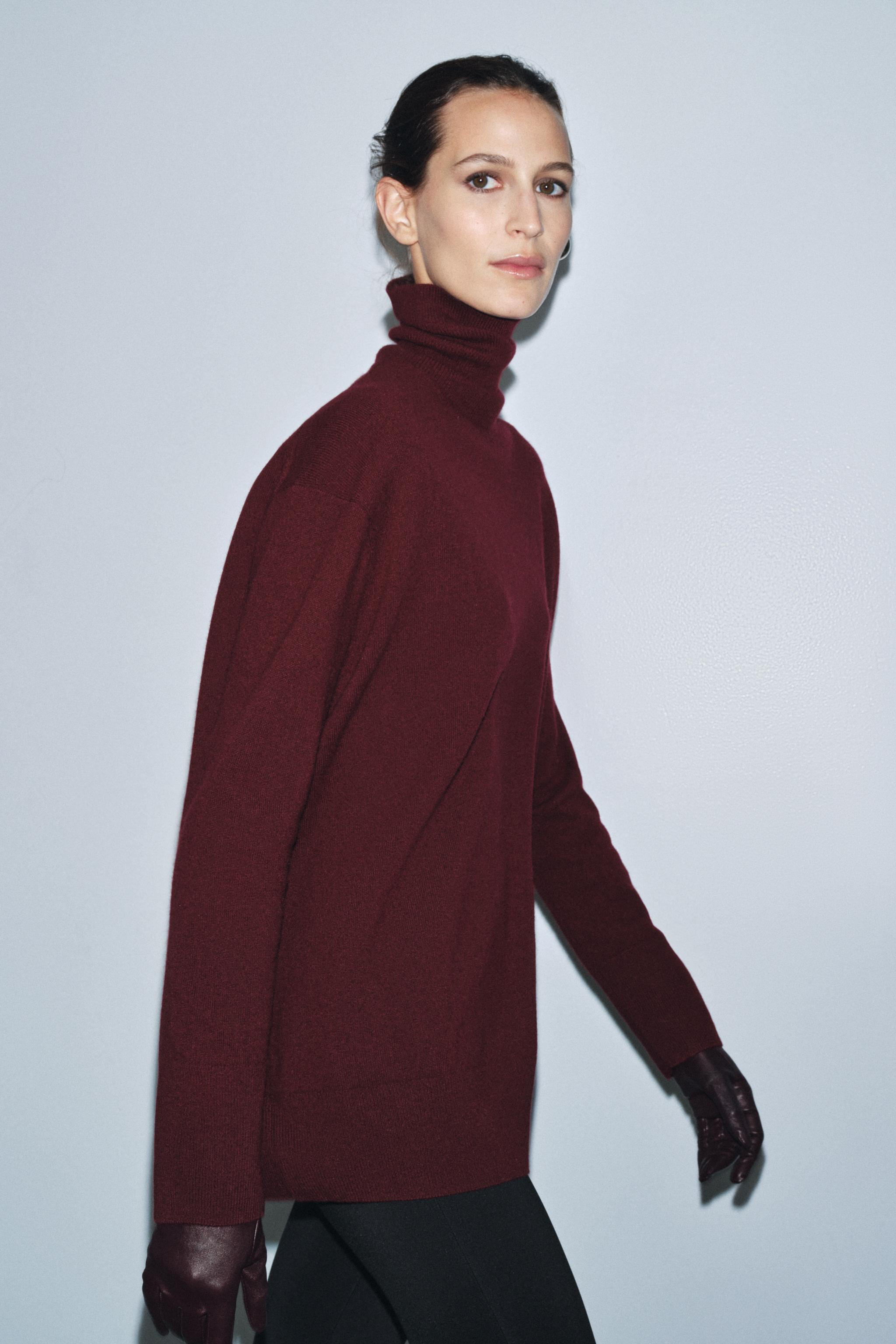 100% WOOL OVERSIZE HIGH NECK JUMPER | Zara AU