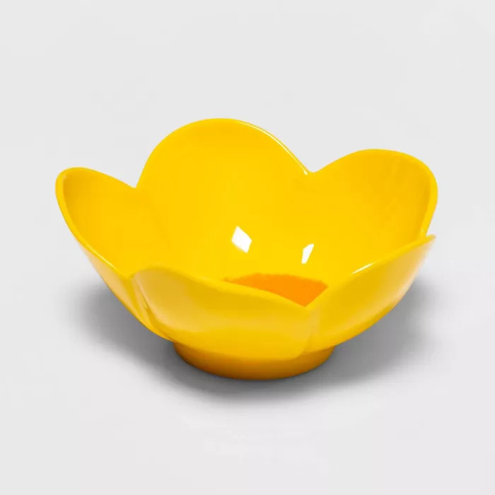 14oz Melamine Flower Dining Bowl Yellow - Spritz™ | Target