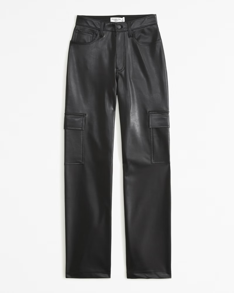Vegan Leather Cargo 90s Relaxed Pant | Abercrombie & Fitch (US)