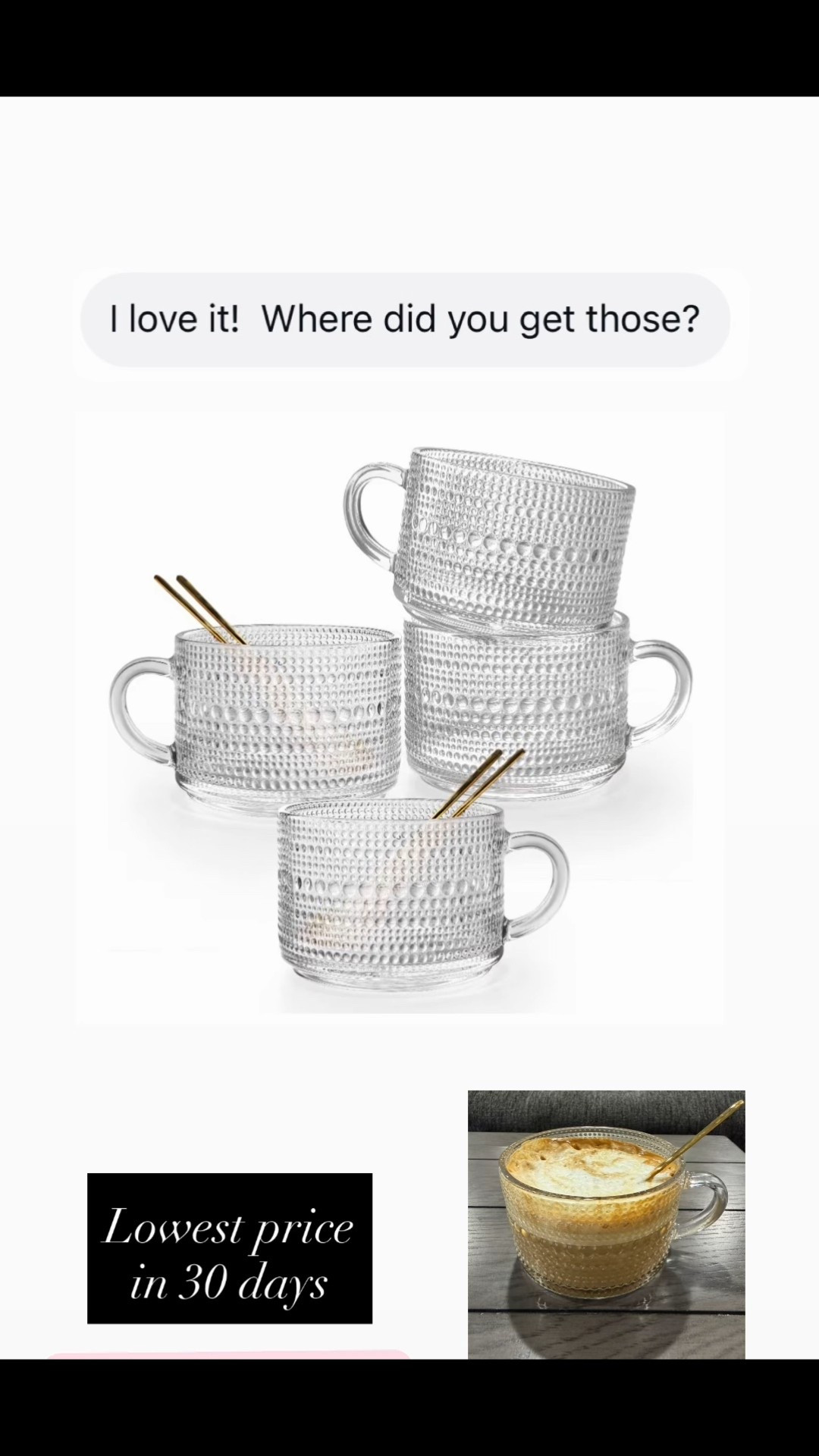 Glass coffee mugs lowest price in 30 days!

#LTKmorningroutine #LTKSaleAlert #LTKHome